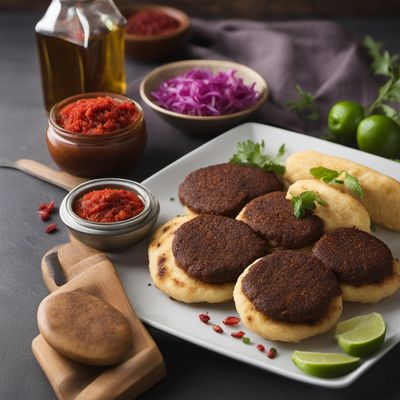 Venezuelan-style Biftekia with Arepas