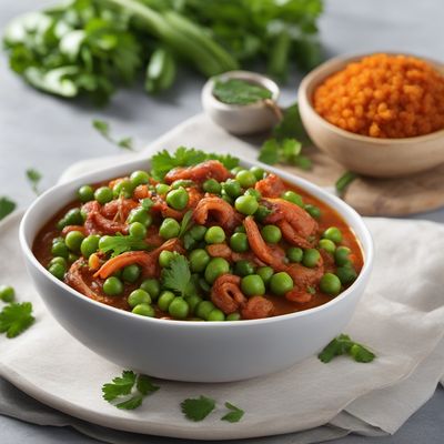 West African Spiced Squid with Peas