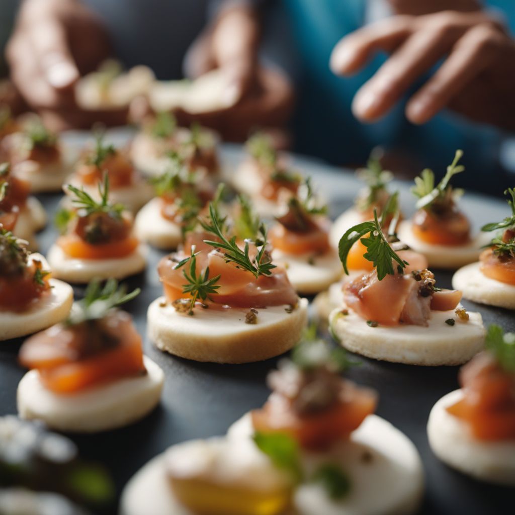 Anchovy canapés