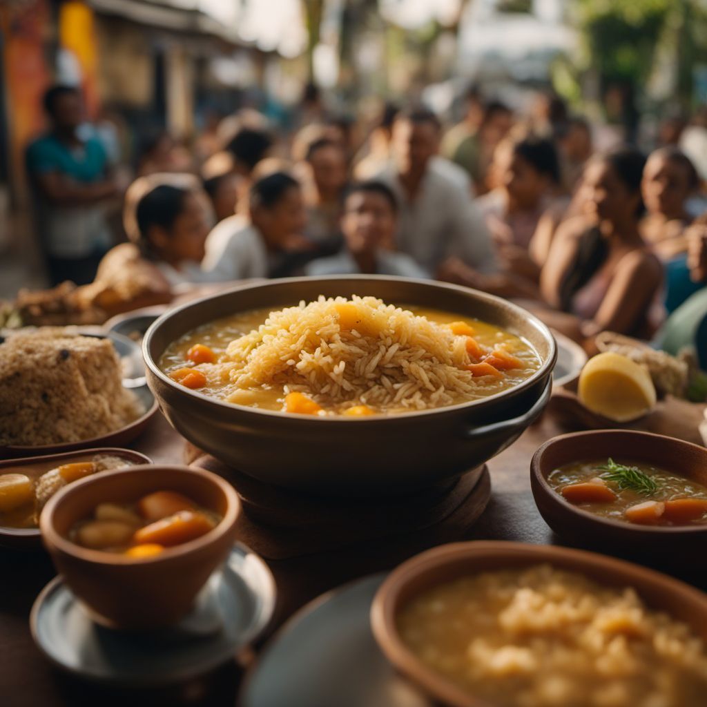 Arroz caldoso de pollo de corral