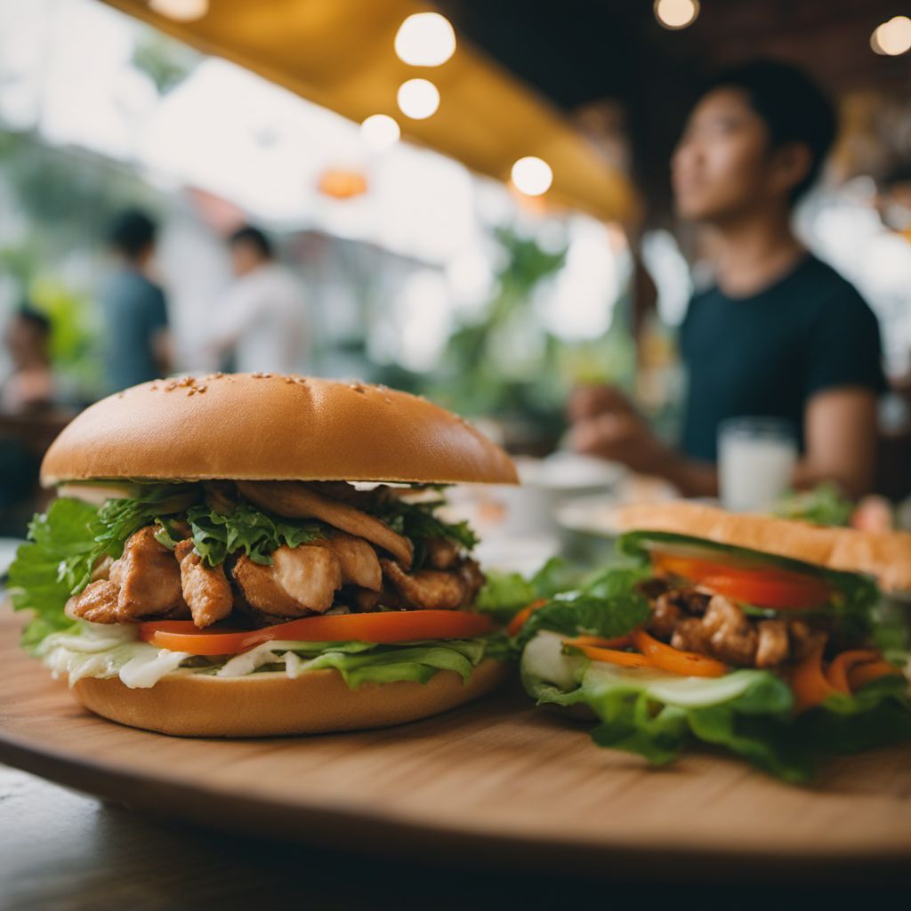 Bánh mì gà nướng
