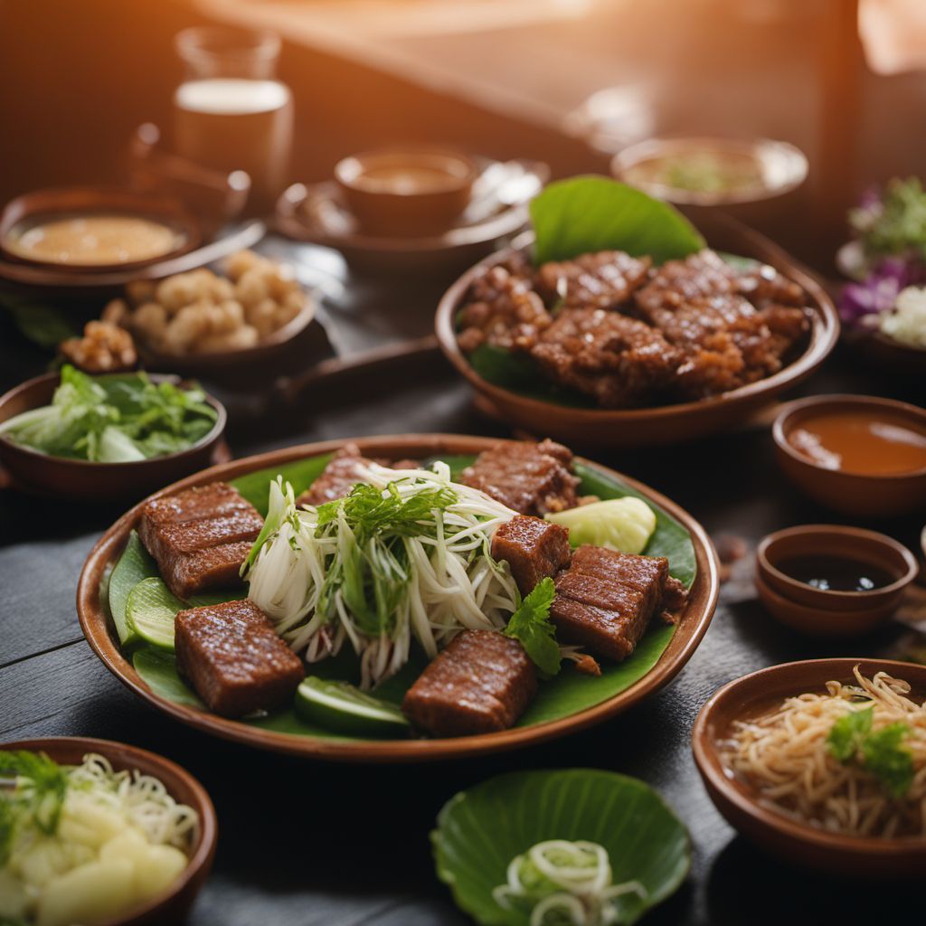 Bò nướng ống tre