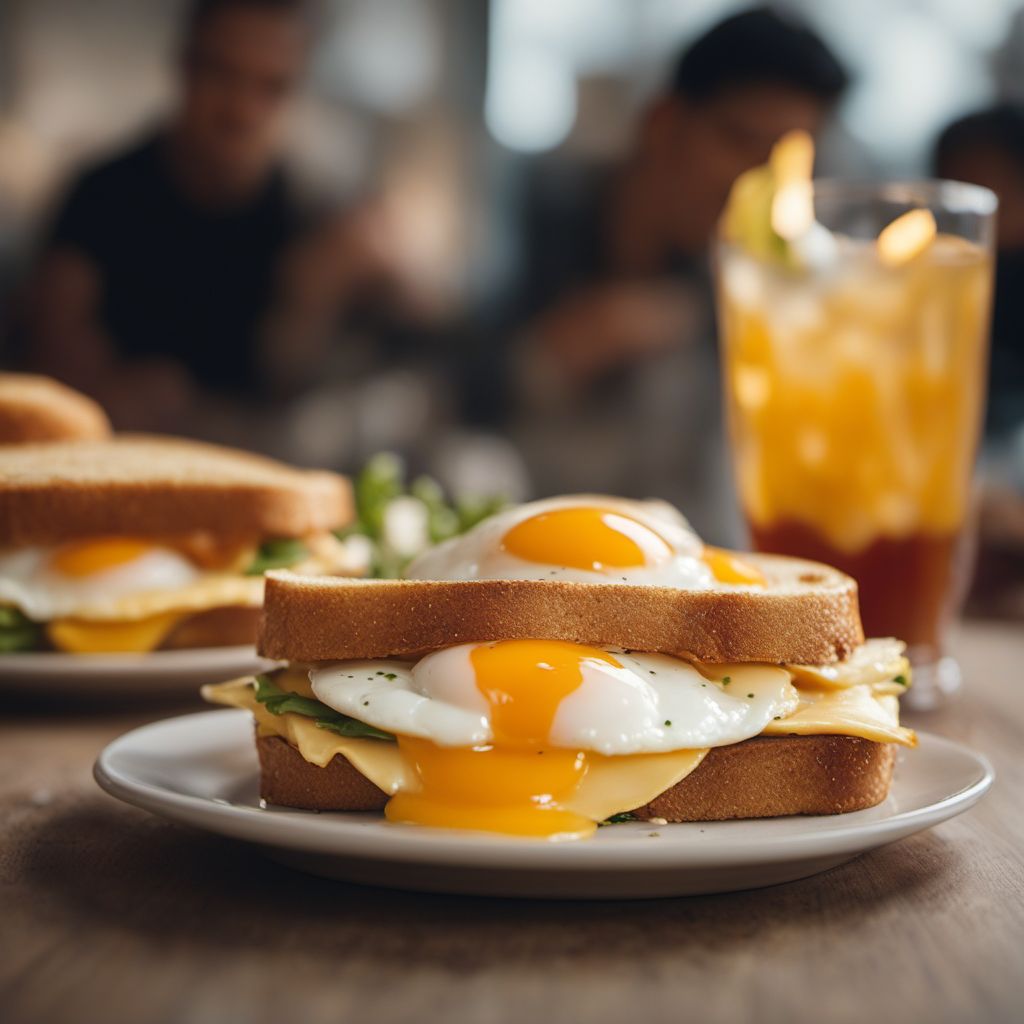 Bocadillo de huevos fritos