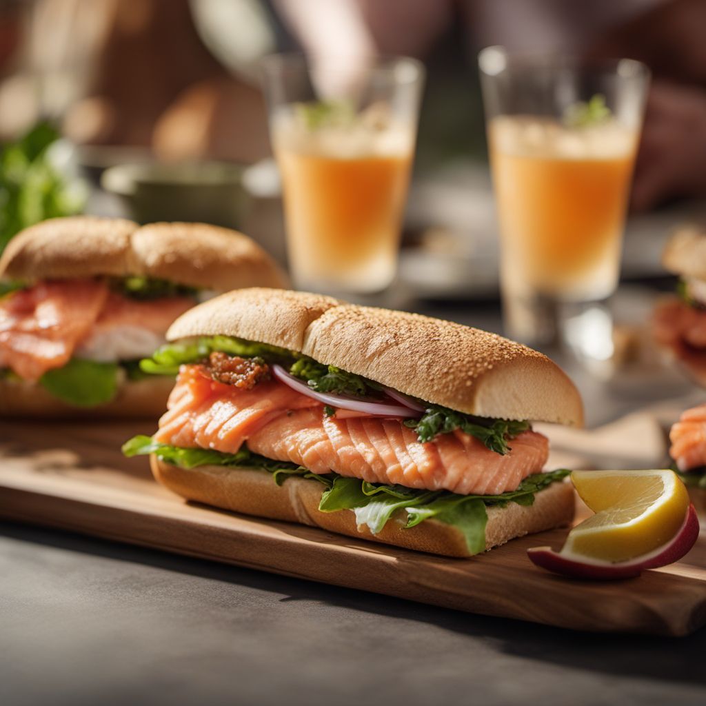 Bocadillo de salmon
