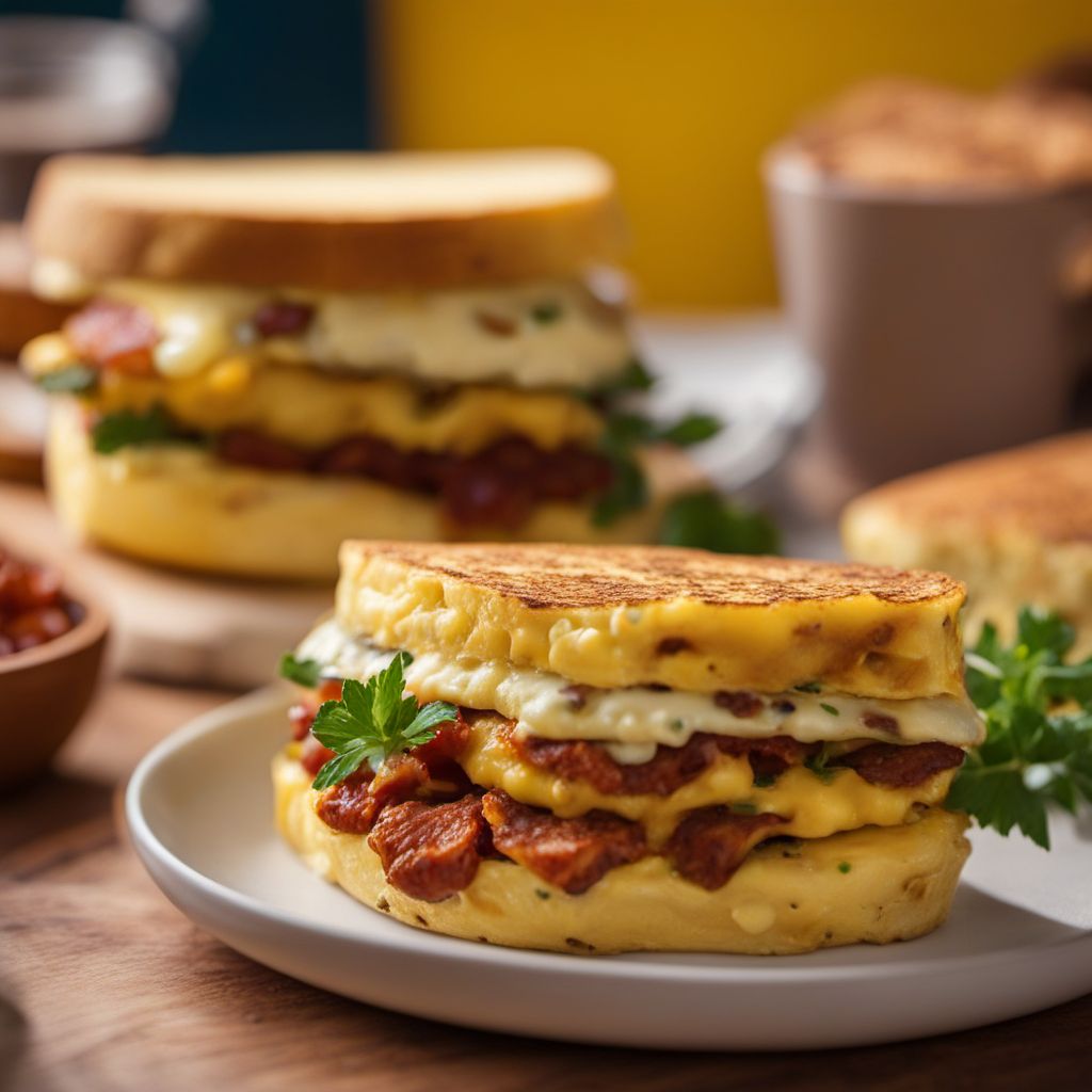 Bocadillo de tortilla de chorizo