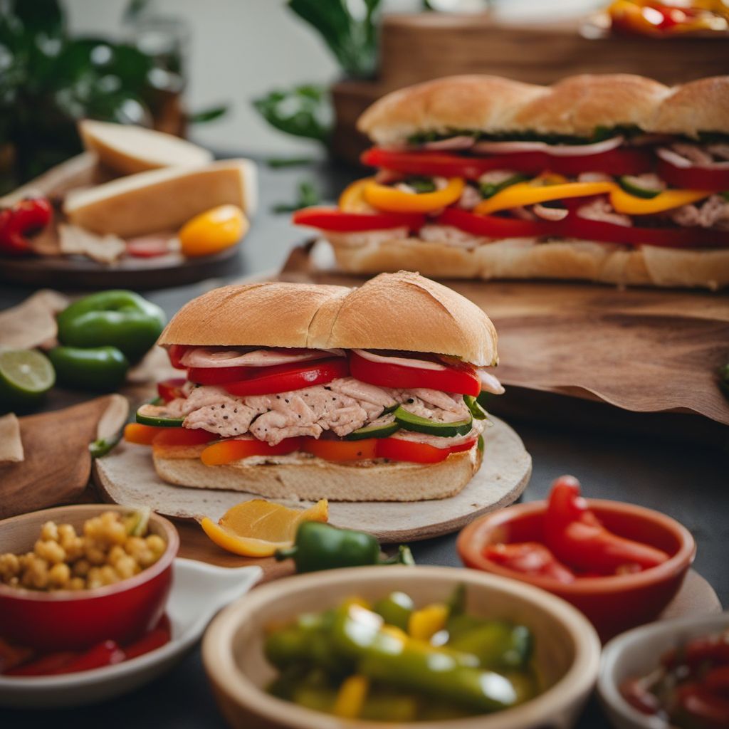 Bocadillo de ventresca y pimientos