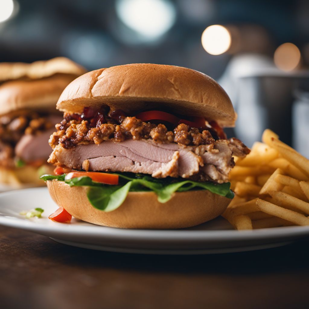 Bone-in Pork Chop Sandwich