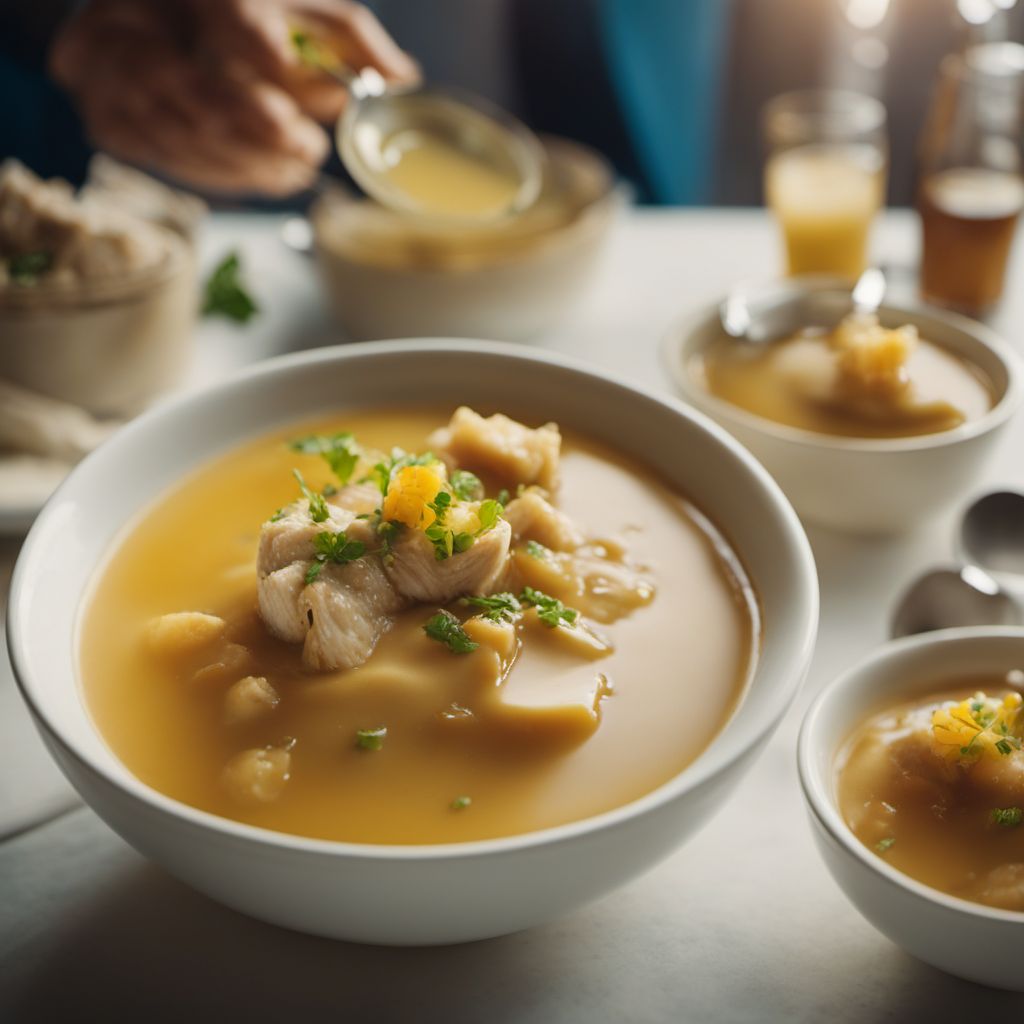 Budino di pollo in brodo