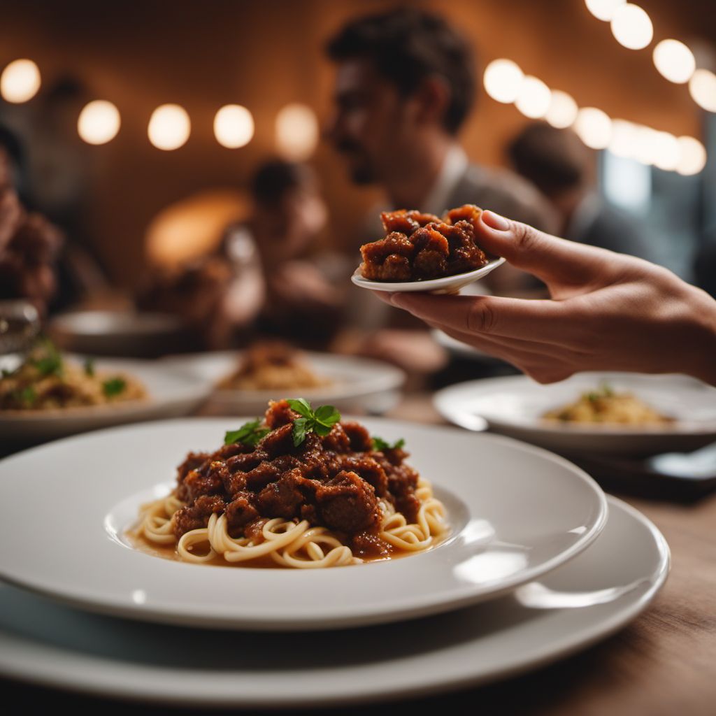 Capunti con ragù d'agnello