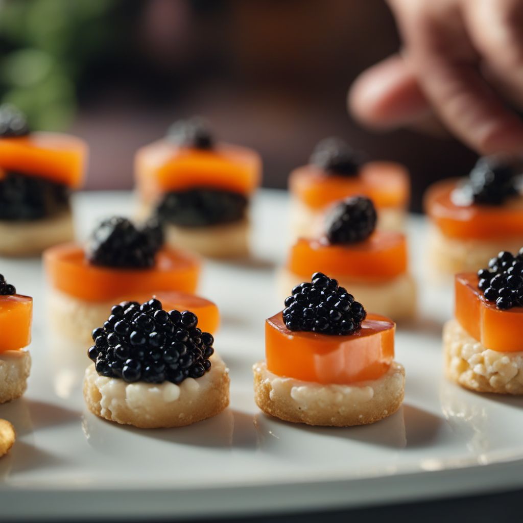 Caviar canapés