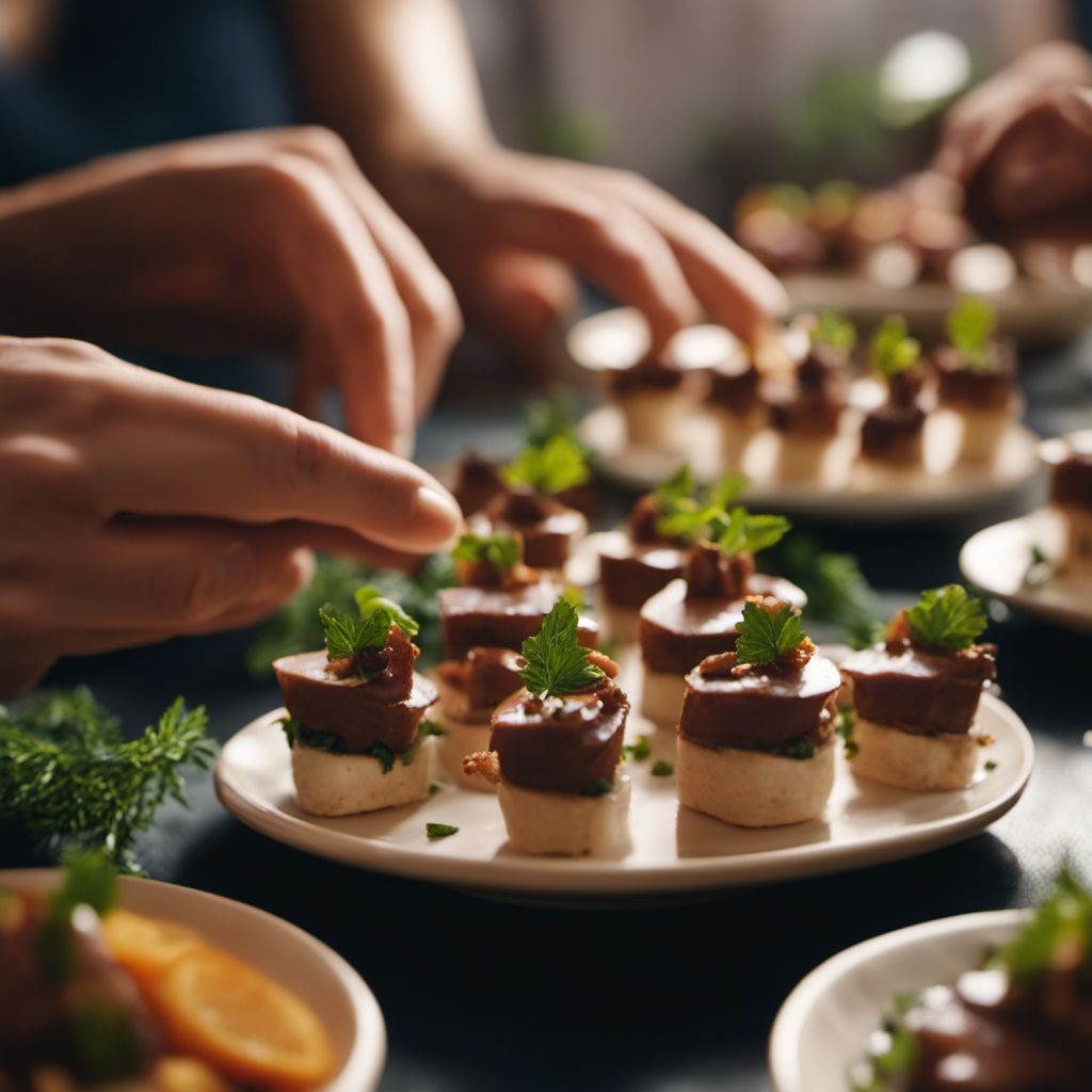 Chicken liver canapés