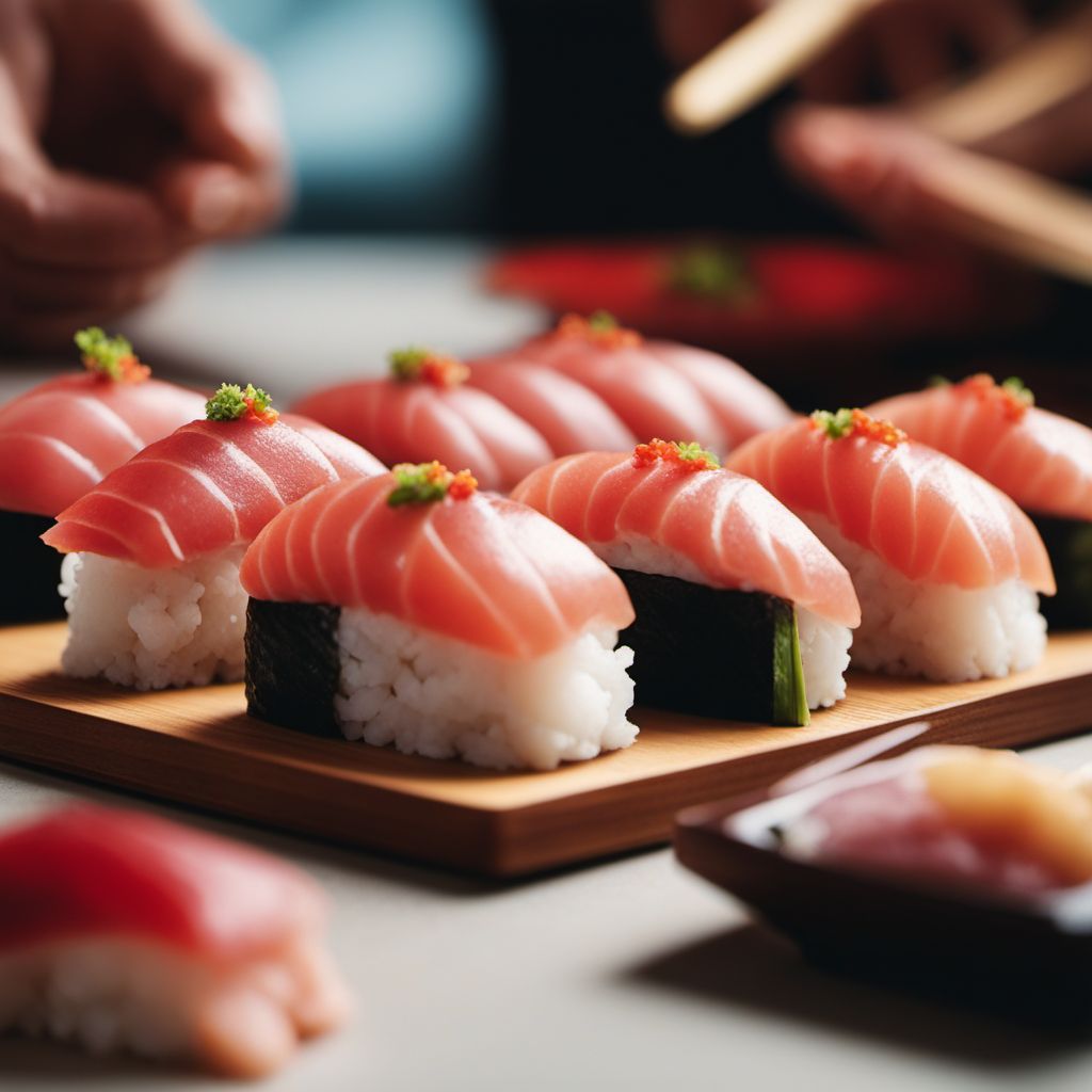 Chutoro nigiri sushi