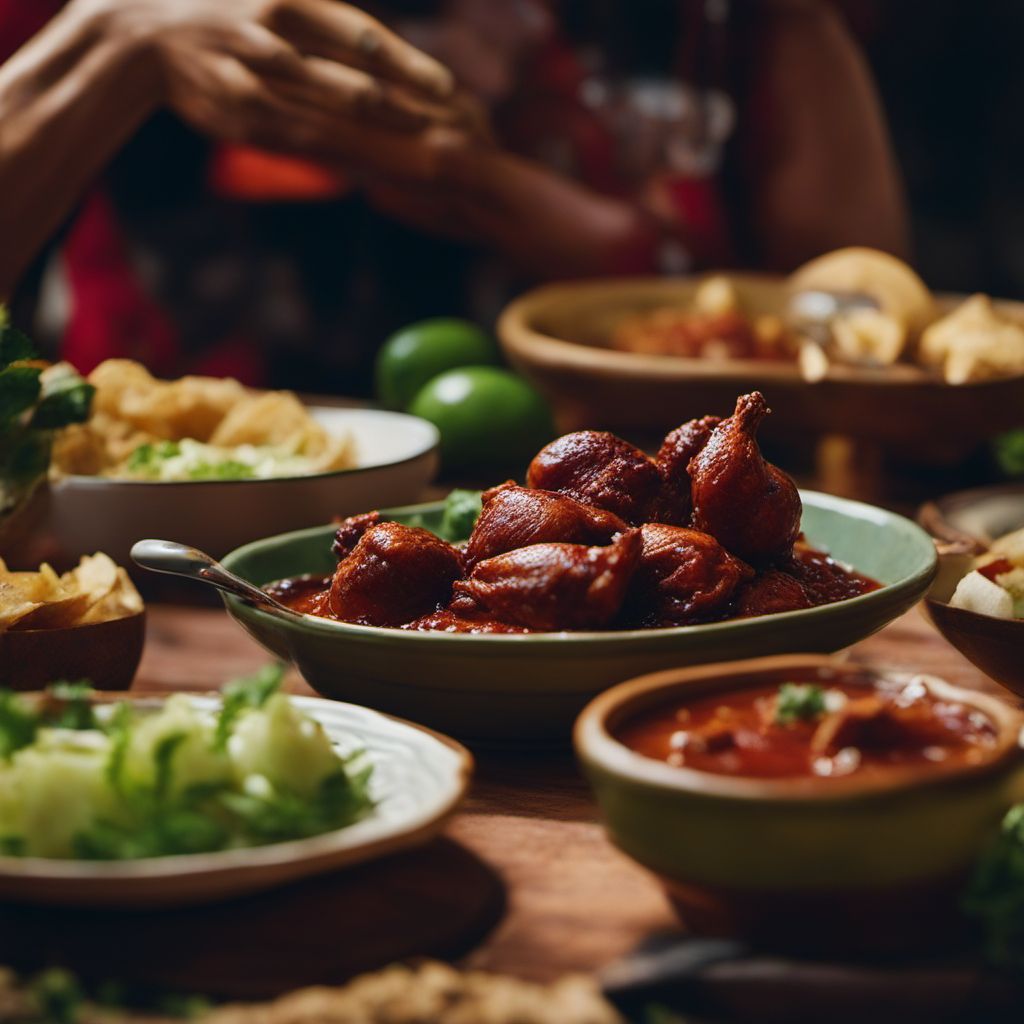 Codornices en salsa de guajillo