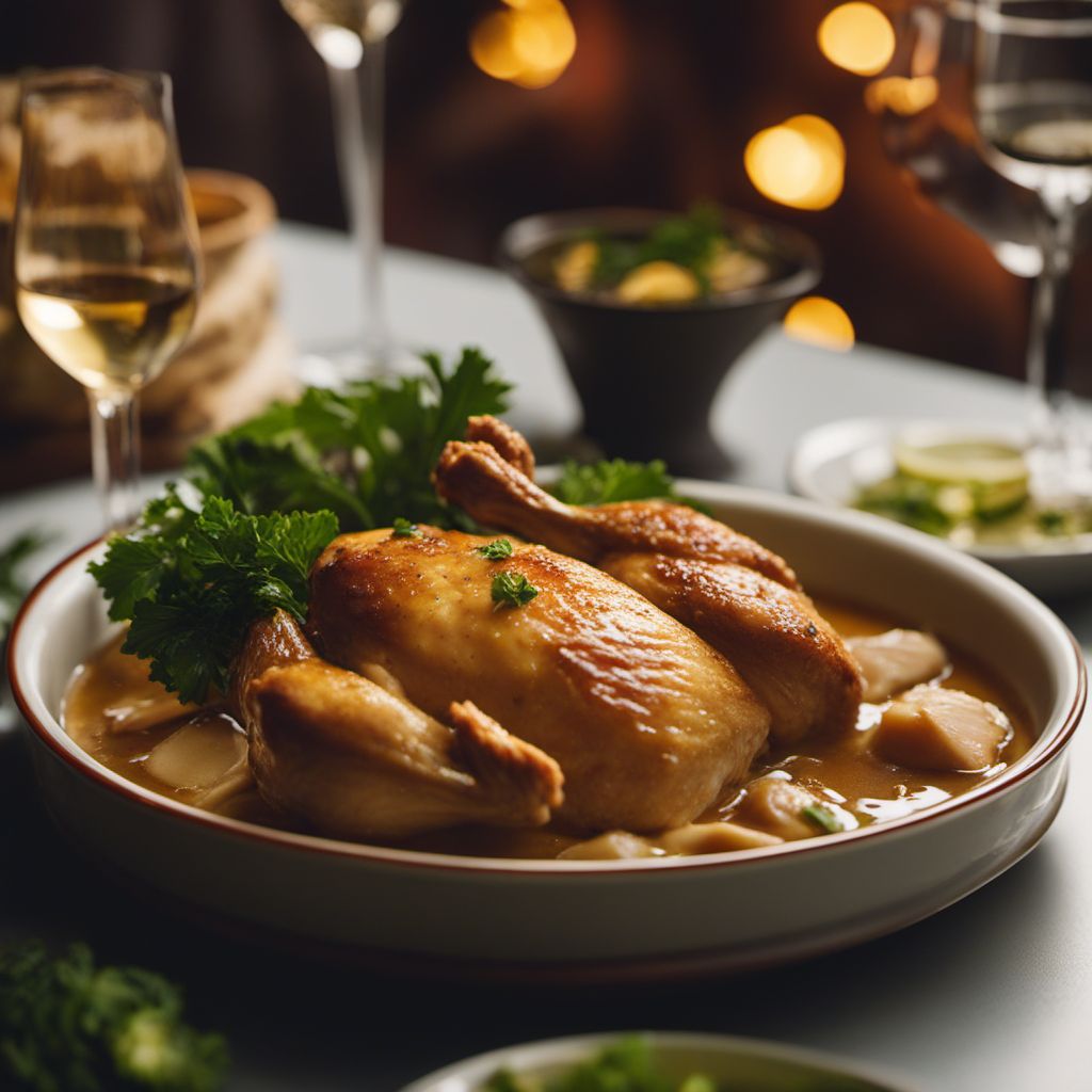 Cold Chicken Cooked in Wine