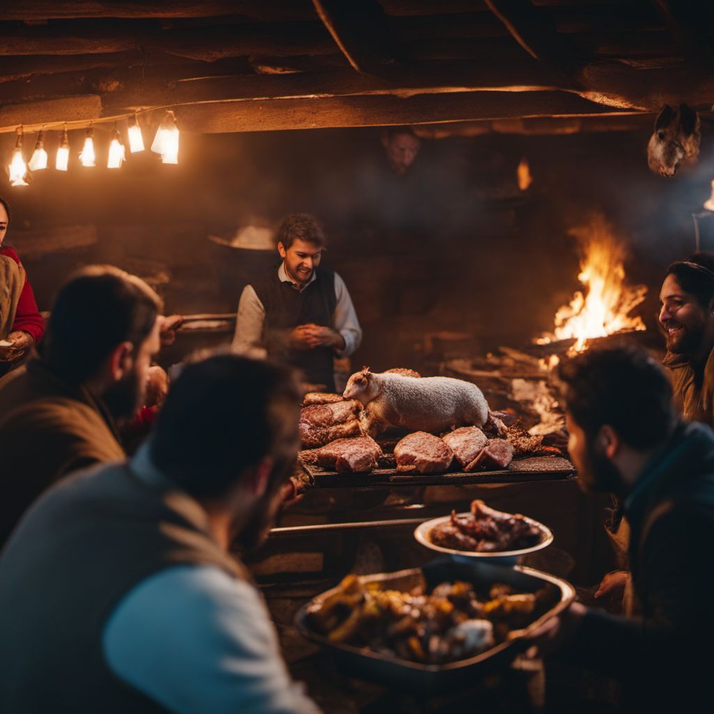 Cordero patagónico al asador