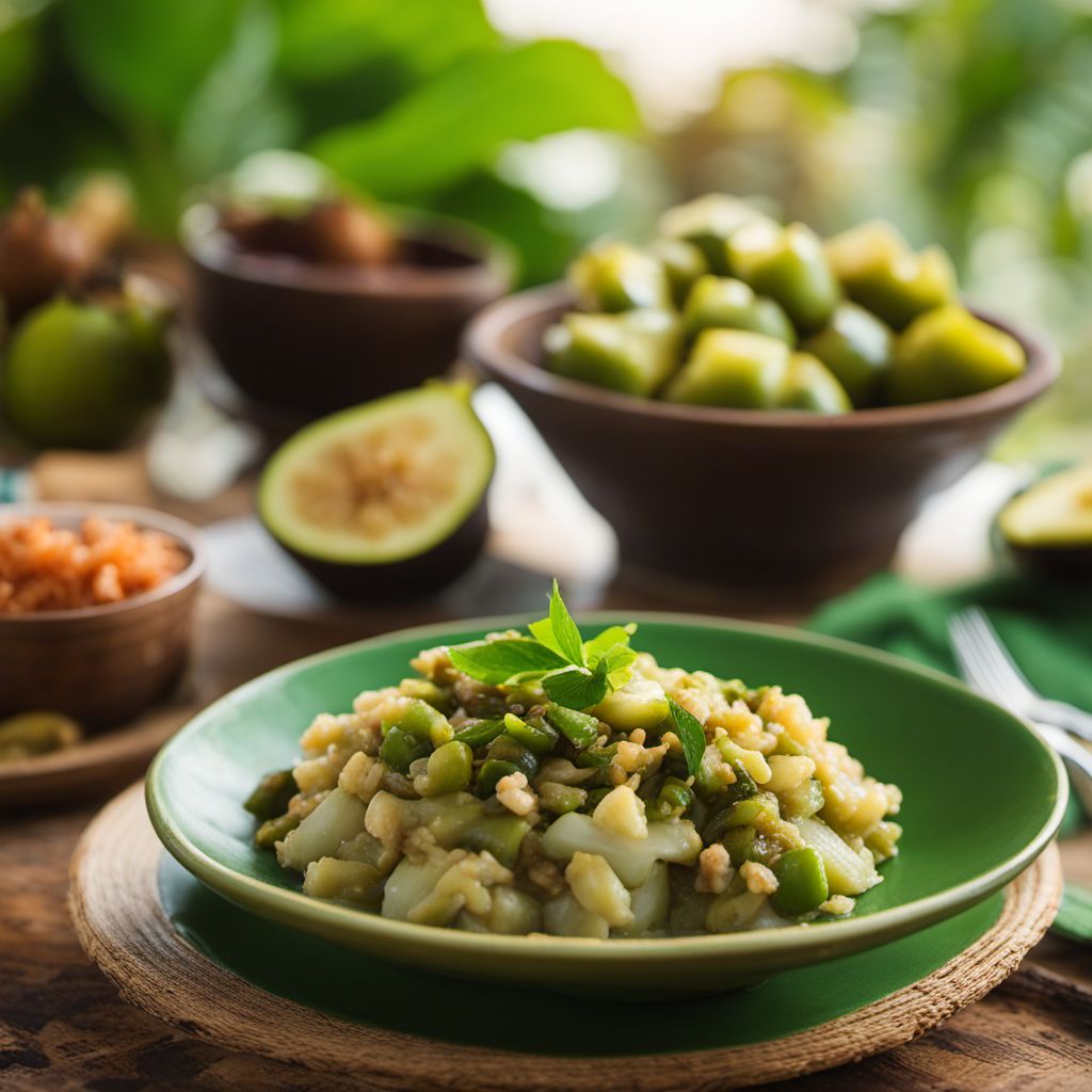 Green Fig and Saltfish