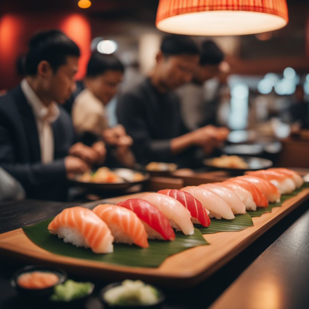 Ika nigiri sushi