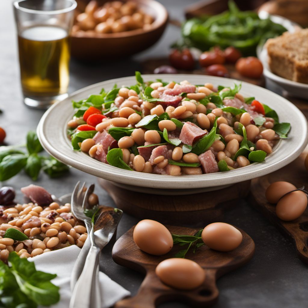 Insalata di tonno, fagioli e cipolla