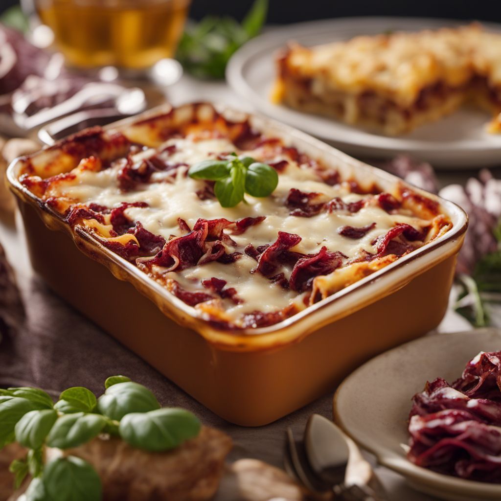 Lasagne radicchio e salsiccia