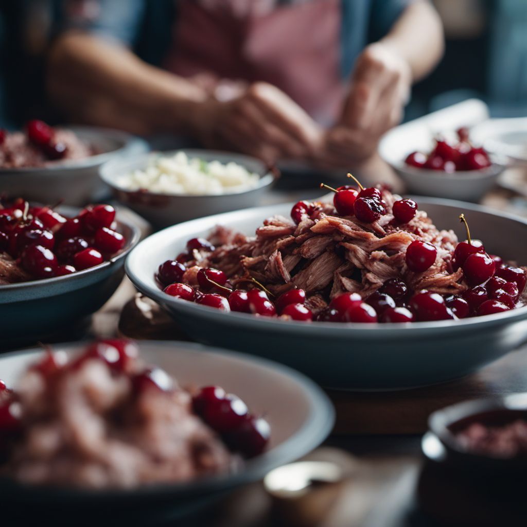 Mt Gnomon Shredded Pork and Dover Cherries