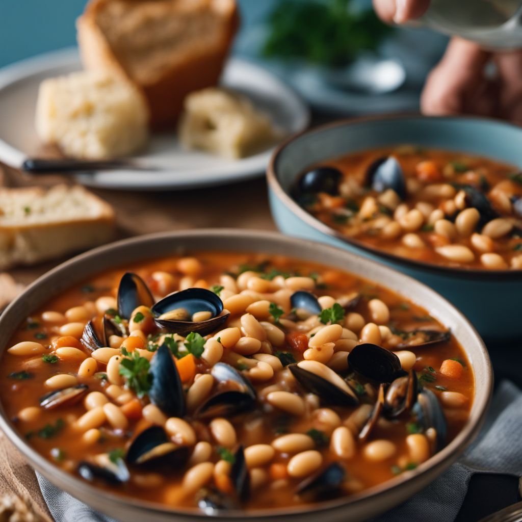 Pasta e fagioli con cozze