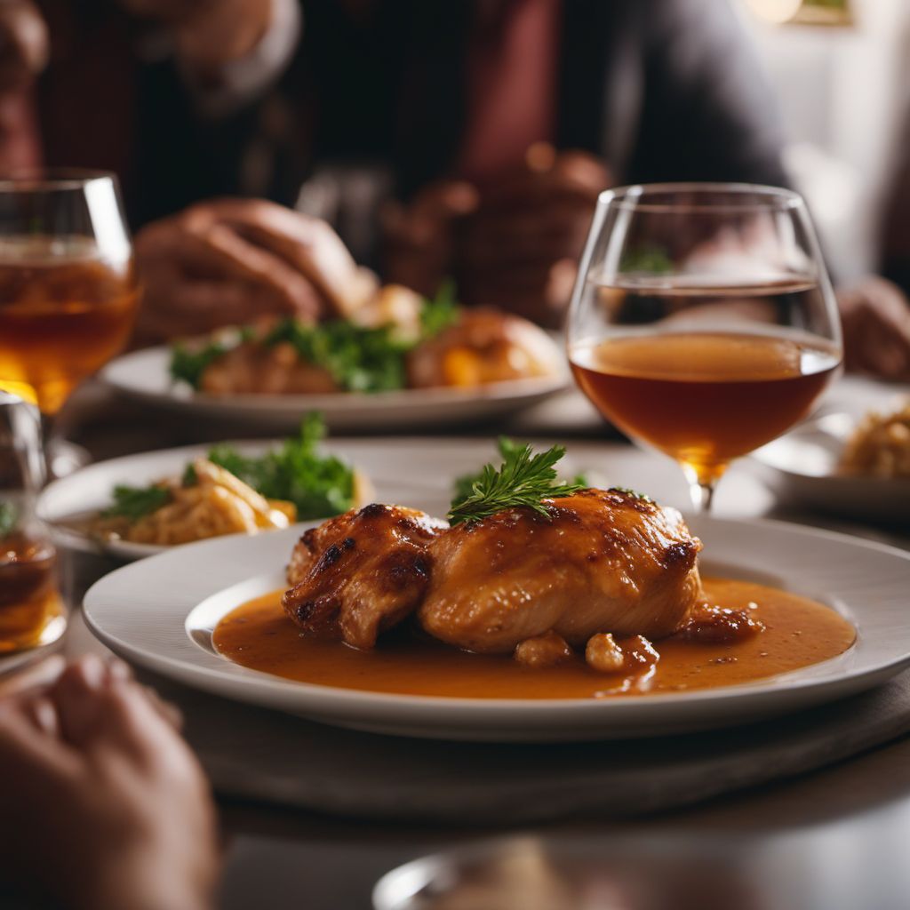 Pollo al cognac