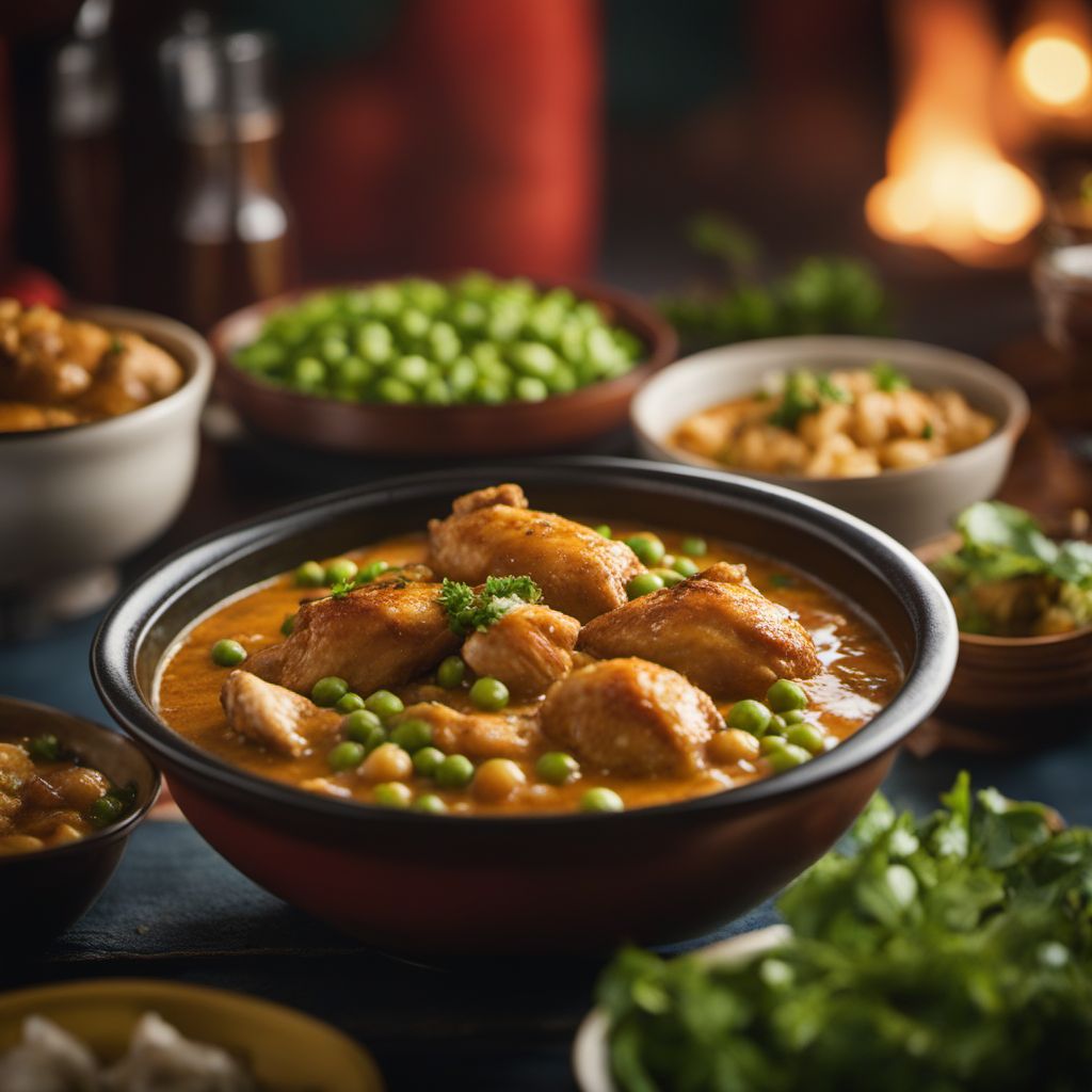 Pollo arvejado