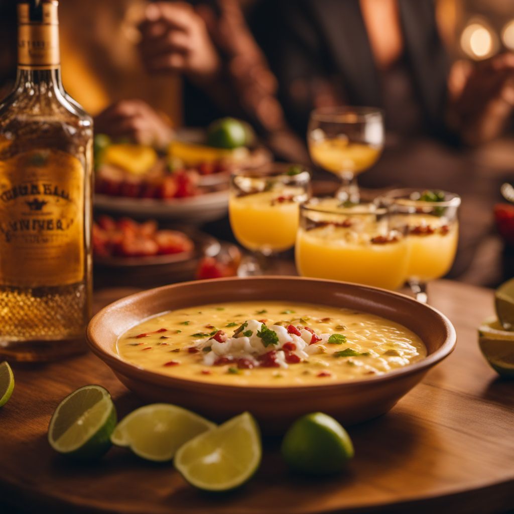 Queso fundido al tequila