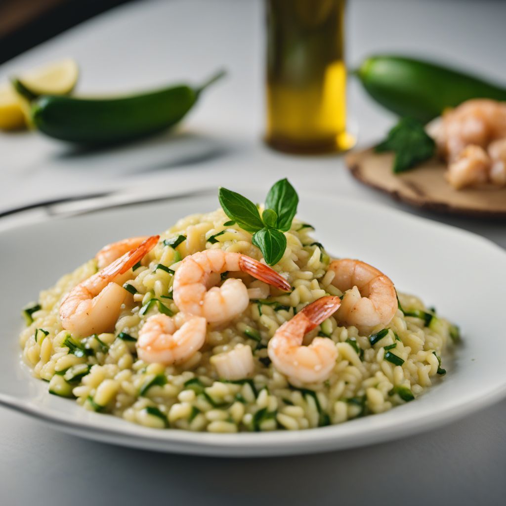 Risotto zucchine e gamberetti