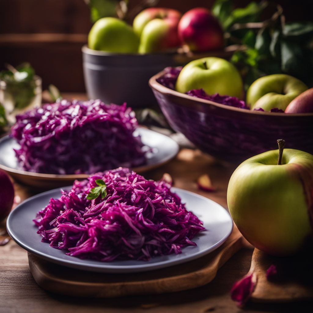 Rodekool met appeltjes