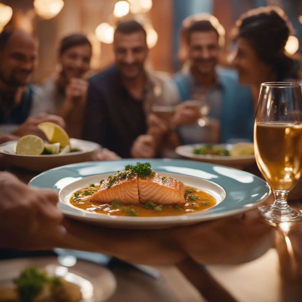 Salmón en sidra