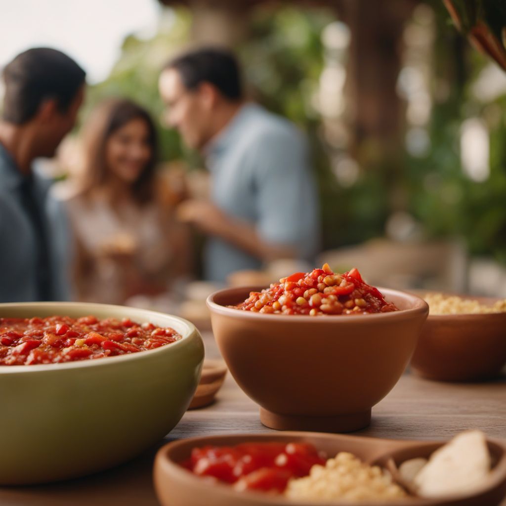 Salsa de cacahuate y chile de árbol