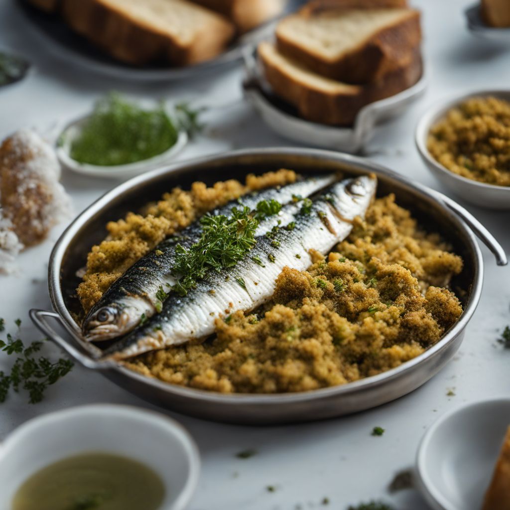 Sarde con origano e pane