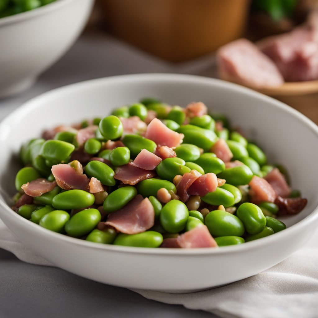 Sautéed Broad Beans with Ham