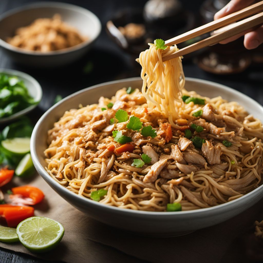 Shredded Chicken Noodles