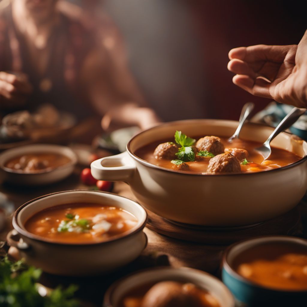 Sopa de albondigas