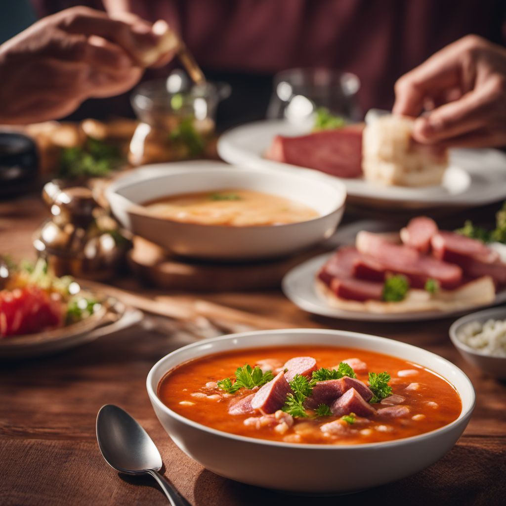 Sopa de salchichon