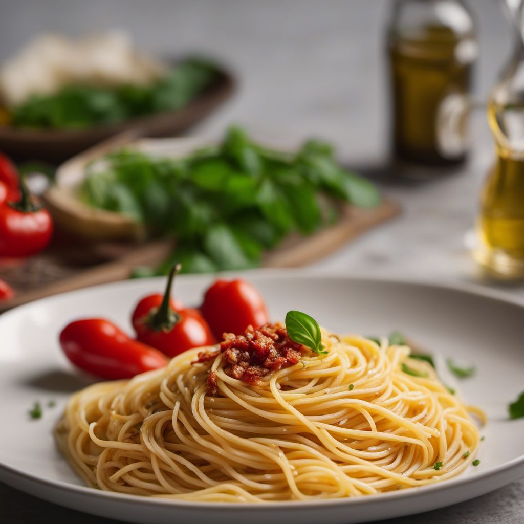 Spaghetti aglio olio e peperoncino