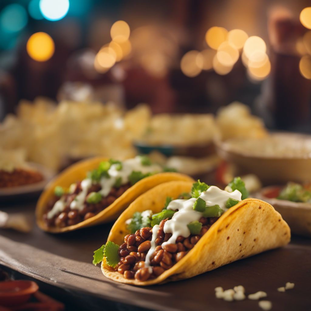 Tacos de frijoles con queso