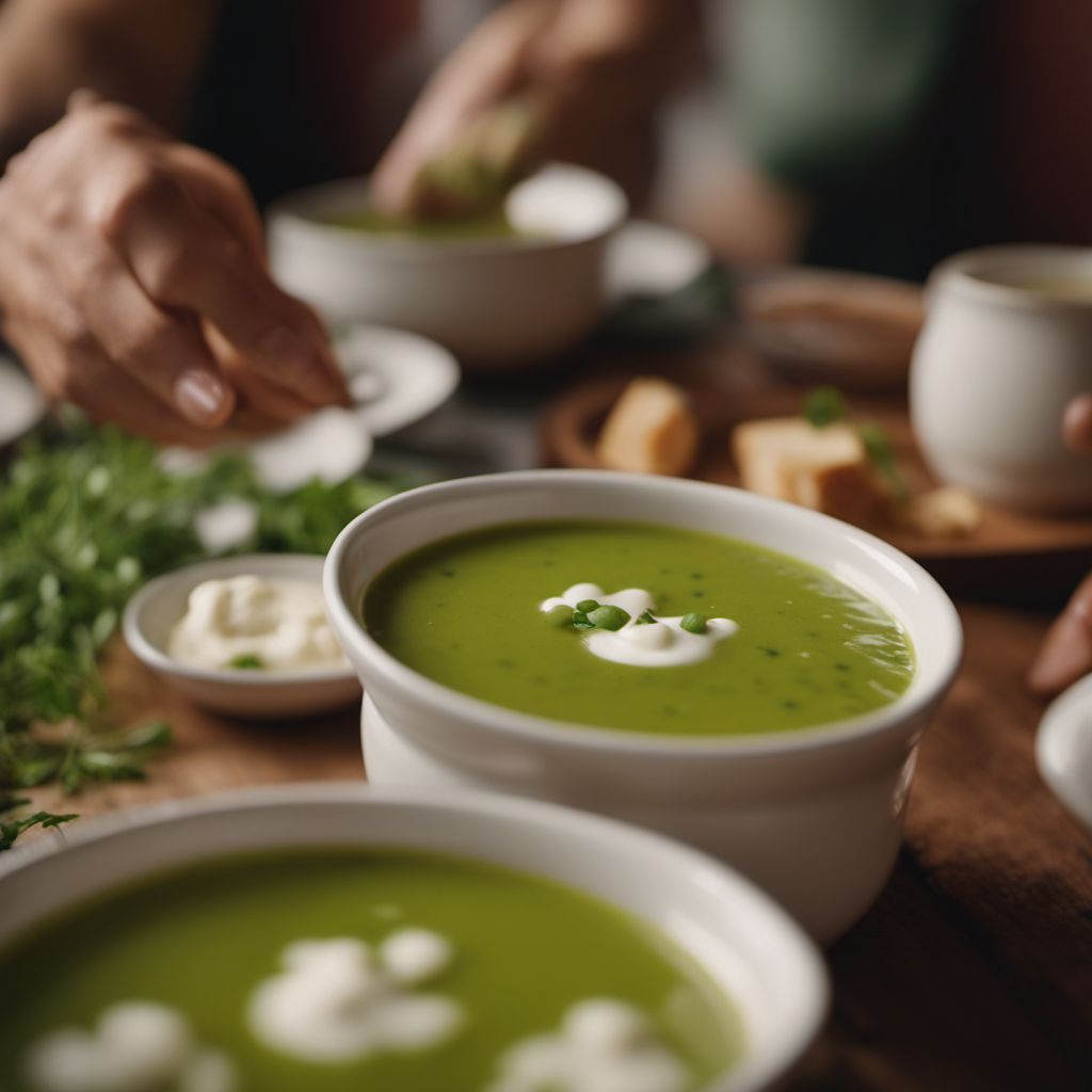 Zuppa crema di piselli