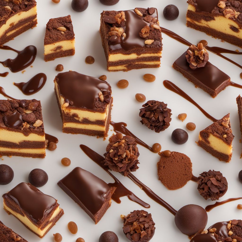 Cake marbled, with chocolate