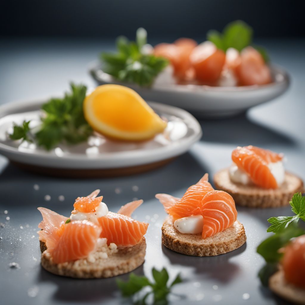 Fish-based canapé