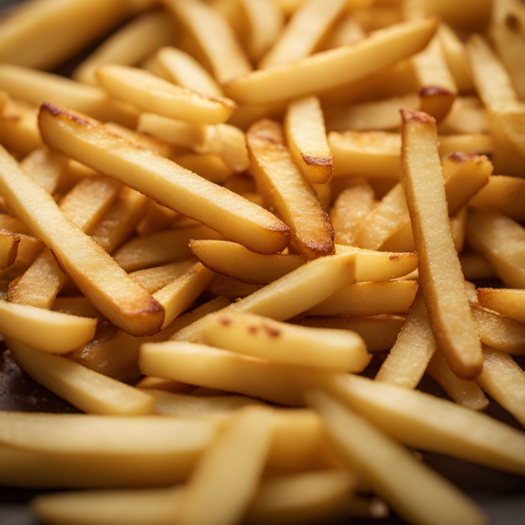 French fries from cut potato