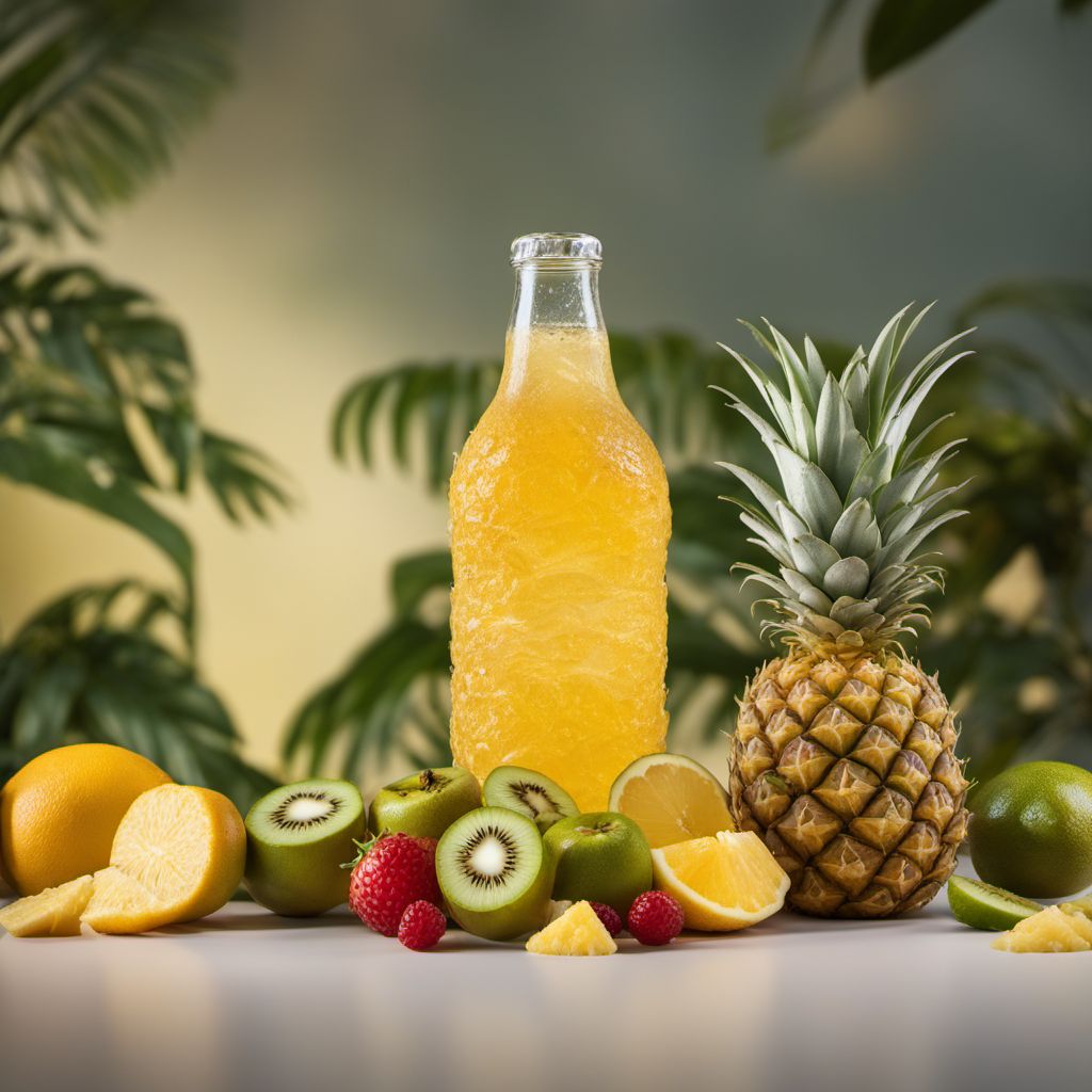 Fruit soft drink, pineapple