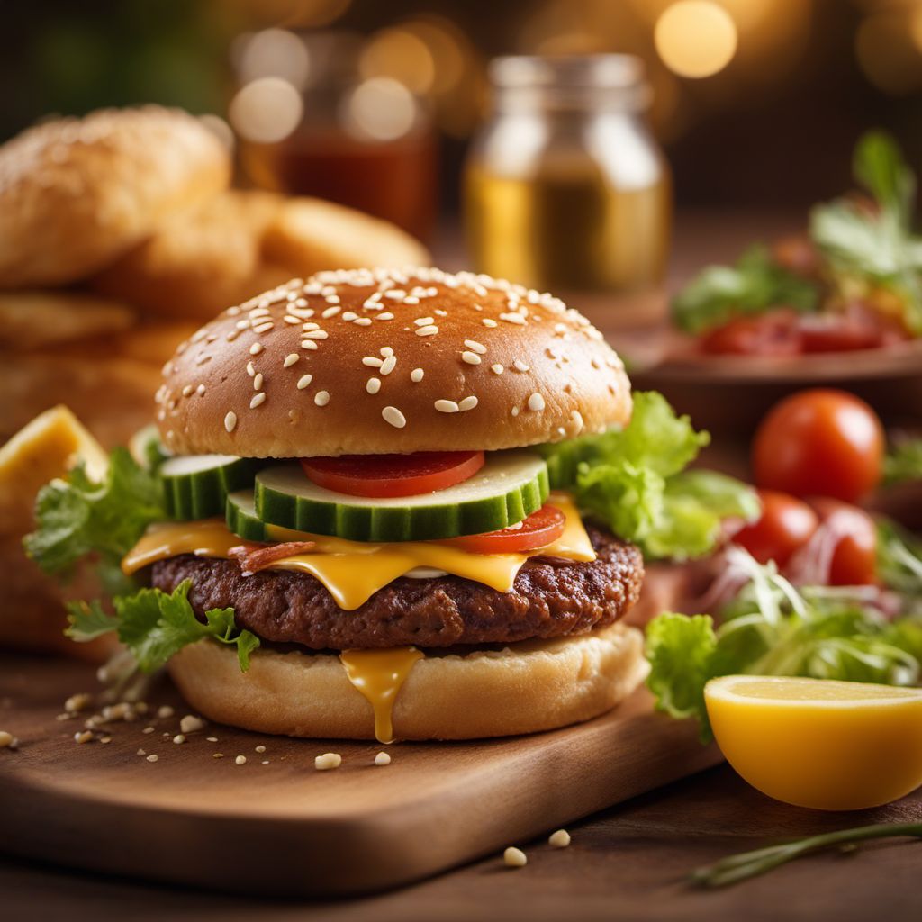 Hamburger with bread