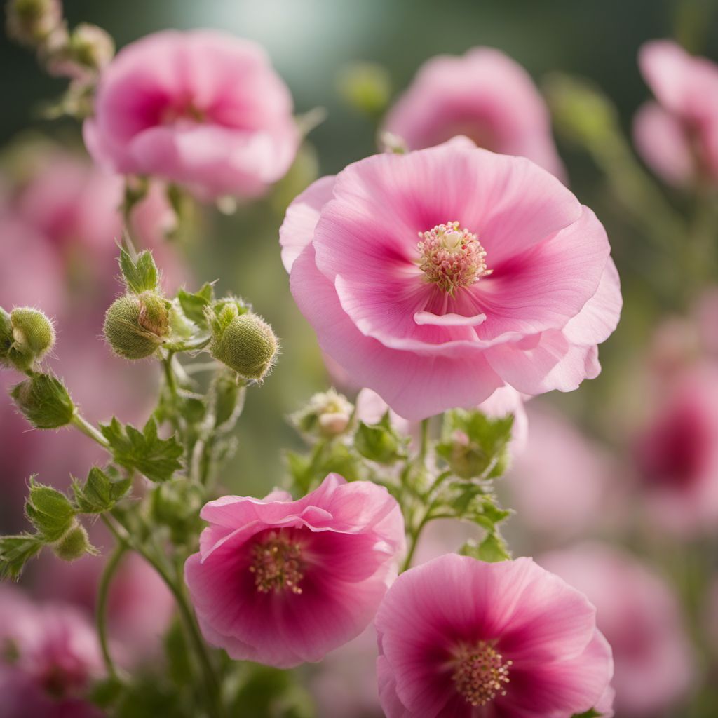 Hollyhock infusion flowers