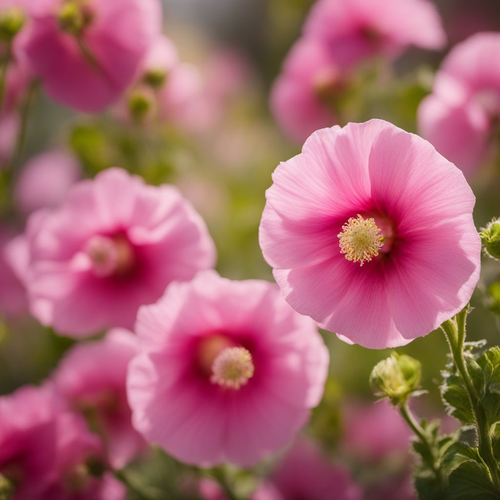 Hollyhock infusion flowers