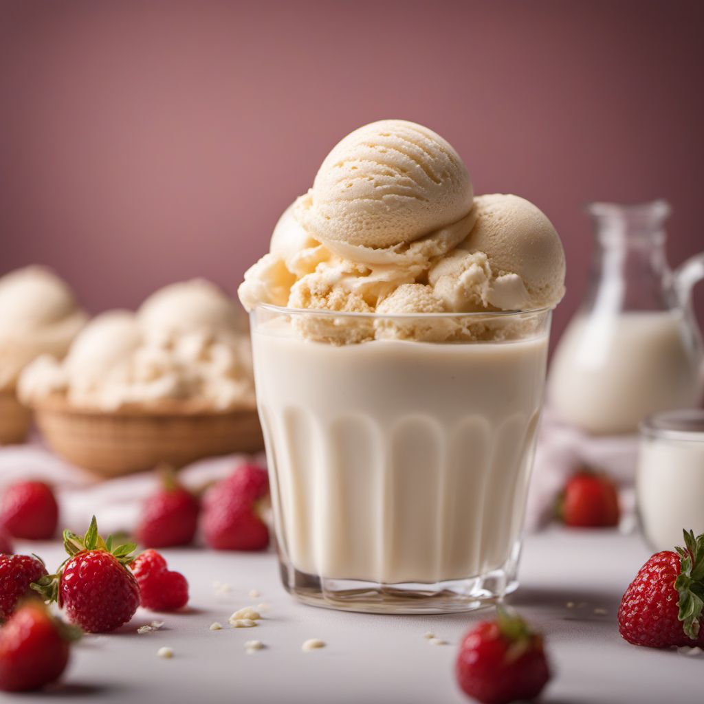 Ice cream, milk-imitate based