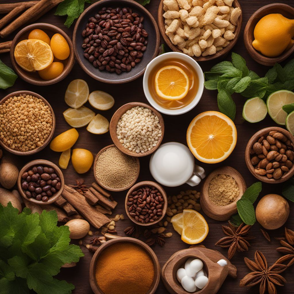 Ingredients for hot drinks and infusions