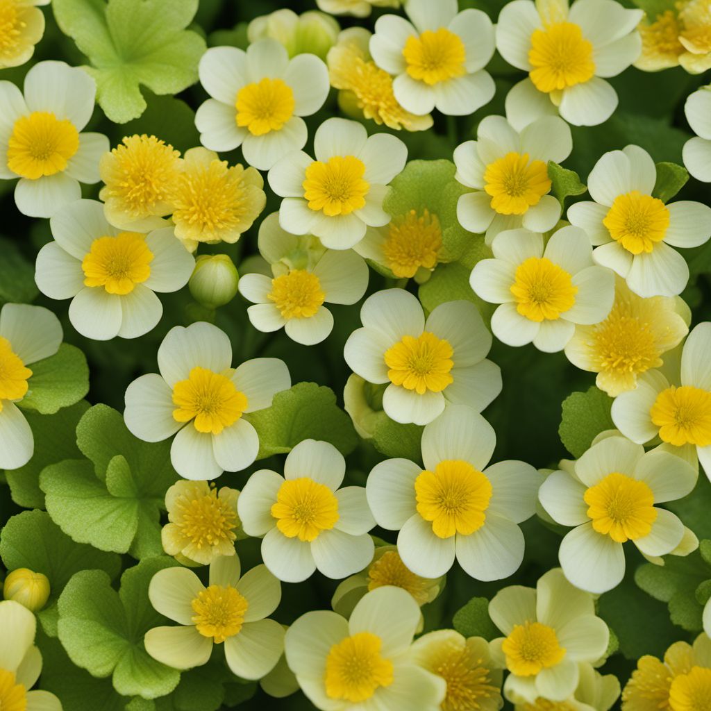 Marsh marigold leaves